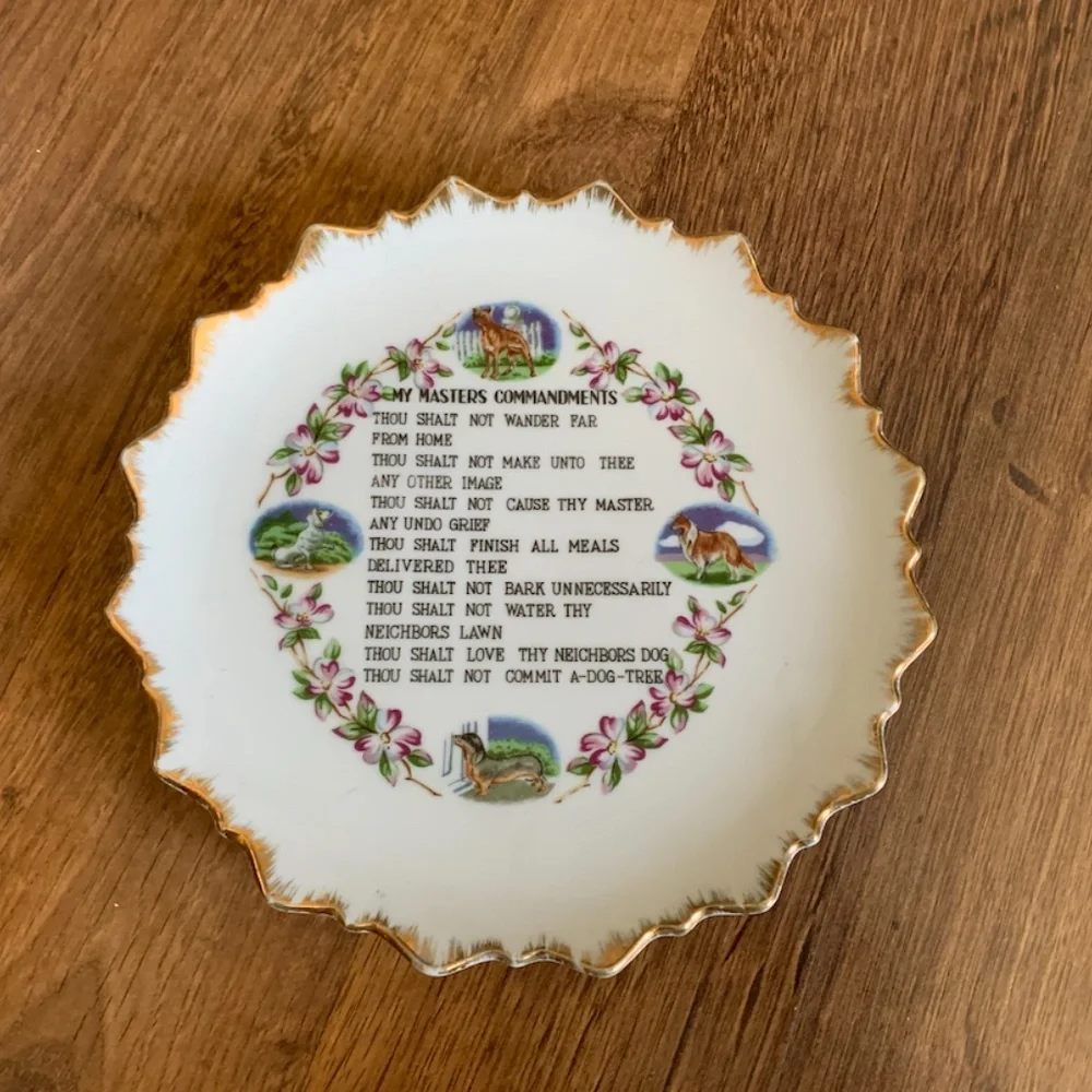 Dog Commandments Plate
